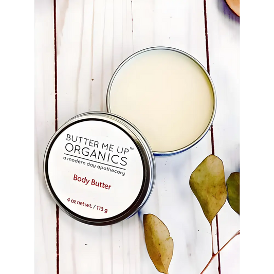 Two tins of Organic Shea & Avocado Body Butter, perfect organic body butter duo