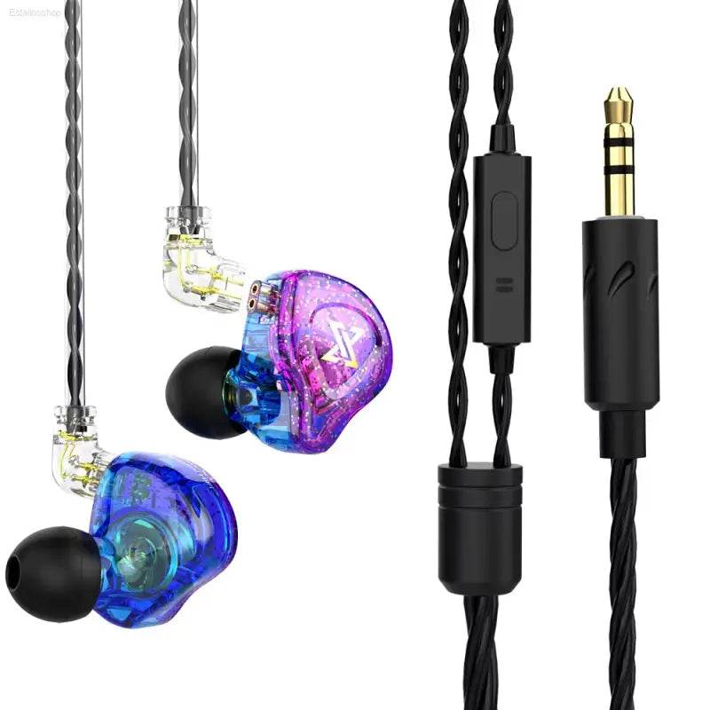 Original QKZ AK6 Copper Driver Hifi Wired Earphone 3.5MM Race Sport Headphone Bass Stereo Headset Music Earbuds in Ear with Mic - Estalios