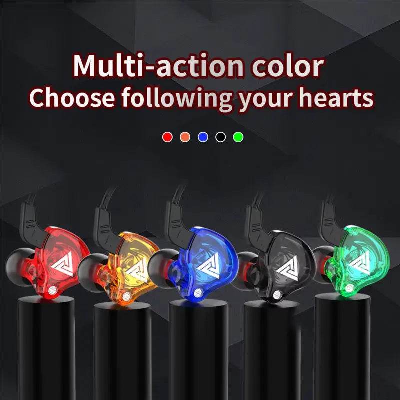 Original QKZ AK6 Copper Driver Hifi Wired Earphone 3.5MM Race Sport Headphone Bass Stereo Headset Music Earbuds in Ear with Mic - Estalios