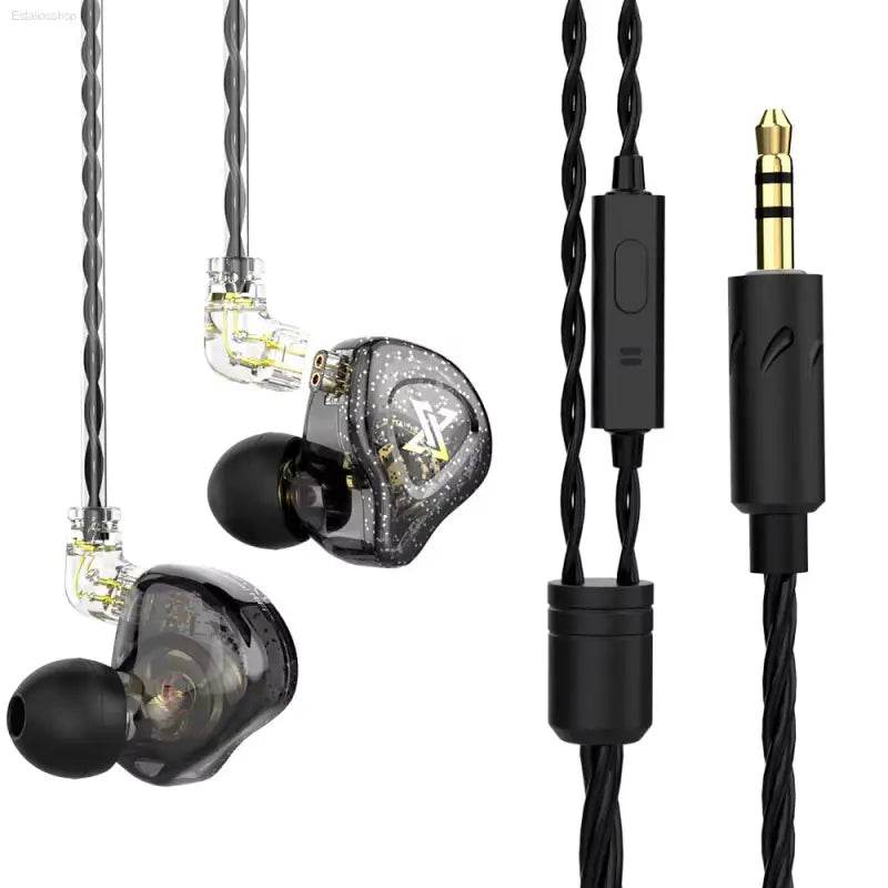 Original QKZ AK6 Copper Driver Hifi Wired Earphone 3.5MM Race Sport Headphone Bass Stereo Headset Music Earbuds in Ear with Mic - Estalios