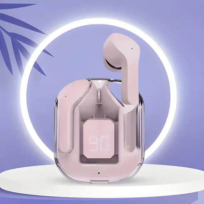 Trendy Wireless Earbuds in Pink and Black with Charging Cases for Superior Sound - Estalios