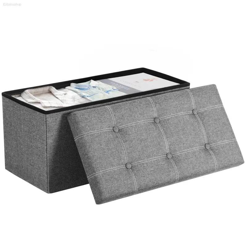 Ottoman Storage Bench, 21 Gal. Folding Chest for Living Room - Estalios