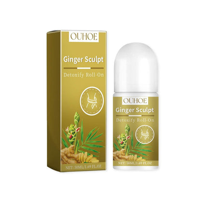 OUHOE Ginger Sculpt Detoxify Roll-On for Firming Contour - Estalios