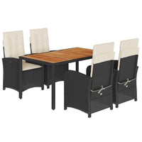 vidaXL 5 Piece Patio Dining Set with Cushions Comfort - Estalios