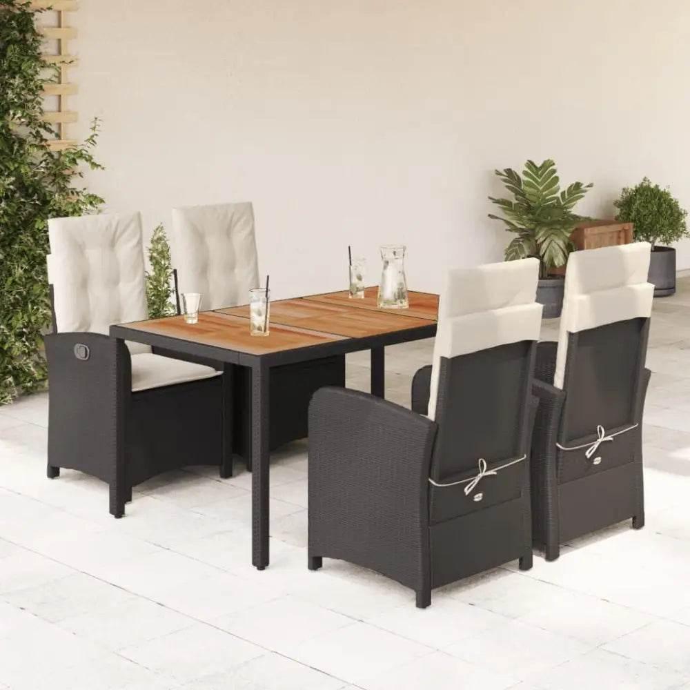 vidaXL 5 Piece Patio Dining Set with Cushions Comfort - Estalios