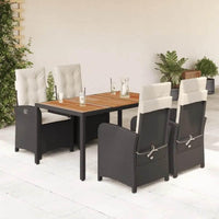 vidaXL 5 Piece Patio Dining Set with Cushions Comfort - Estalios