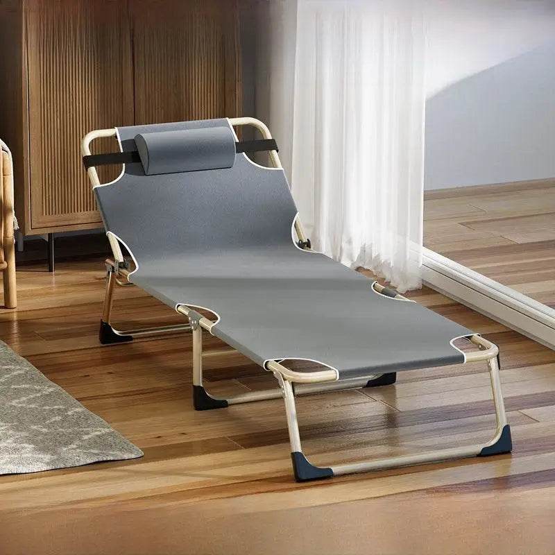 Outdoor Folding Bed Single Bed For Home Simple Noon Break Bed Office Adult Nap Camp Bed Multifunctional Recliner - Estalios