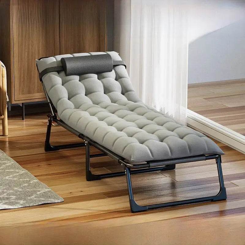 Outdoor Folding Bed Single Bed For Home Simple Noon Break Bed Office Adult Nap Camp Bed Multifunctional Recliner - Estalios