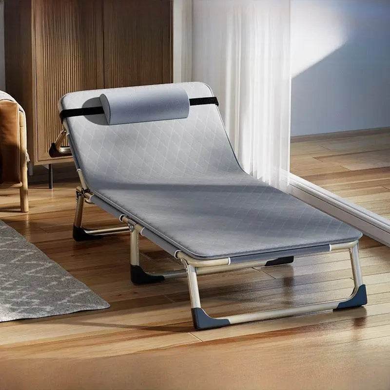 Outdoor Folding Bed Single Bed For Home Simple Noon Break Bed Office Adult Nap Camp Bed Multifunctional Recliner - Estalios