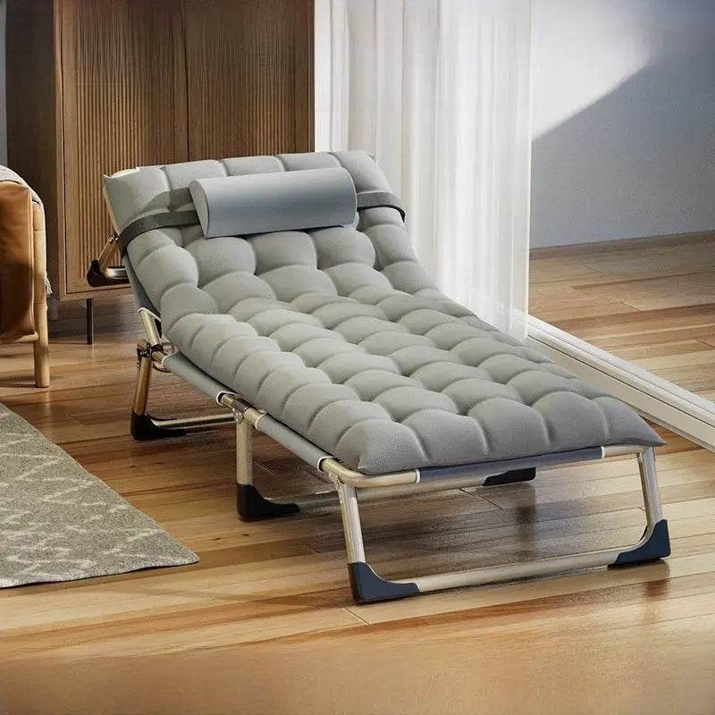 Outdoor Folding Bed Single Bed For Home Simple Noon Break Bed Office Adult Nap Camp Bed Multifunctional Recliner - Estalios