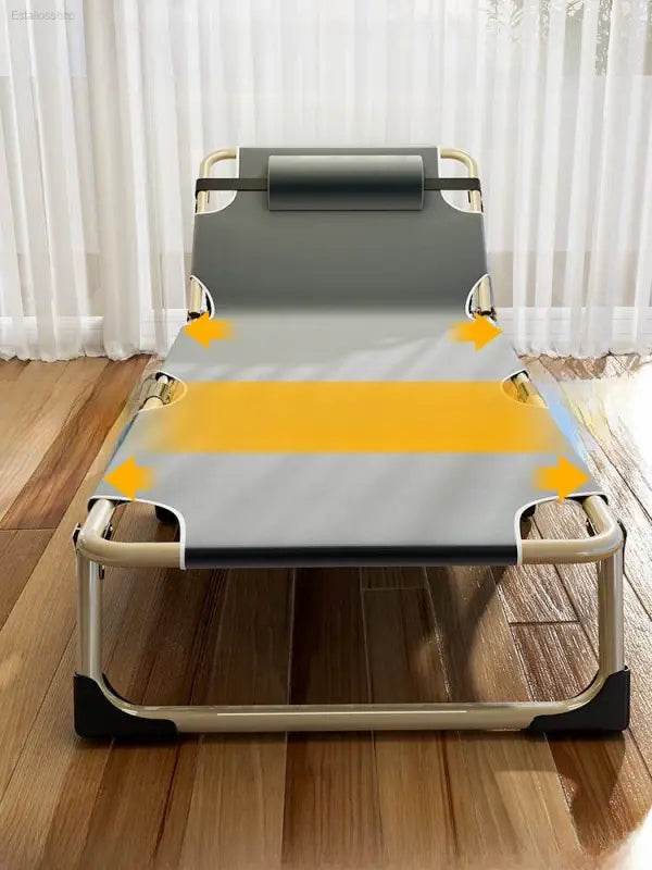 Outdoor Folding Bed Single Bed For Home Simple Noon Break Bed Office Adult Nap Camp Bed Multifunctional Recliner - Estalios
