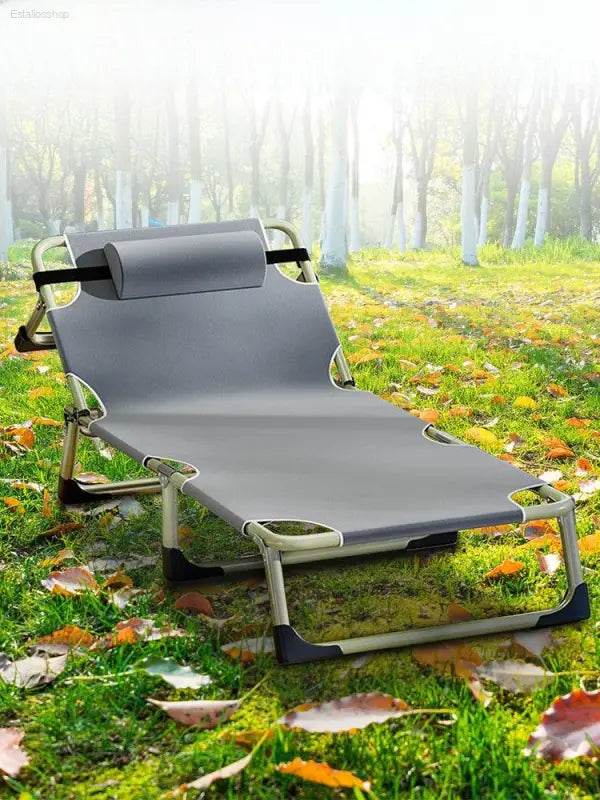 Outdoor Folding Bed Single Bed For Home Simple Noon Break Bed Office Adult Nap Camp Bed Multifunctional Recliner - Estalios