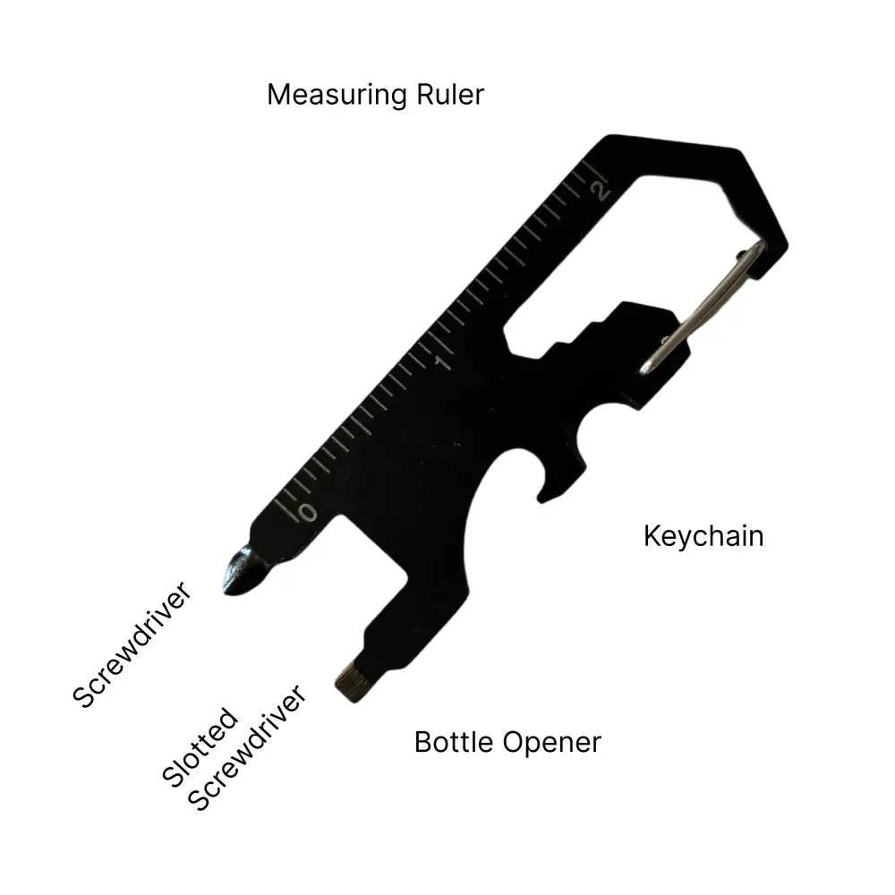 Outdoor Multi-Function EDC Tool Card Keychain for Versatility - Estalios