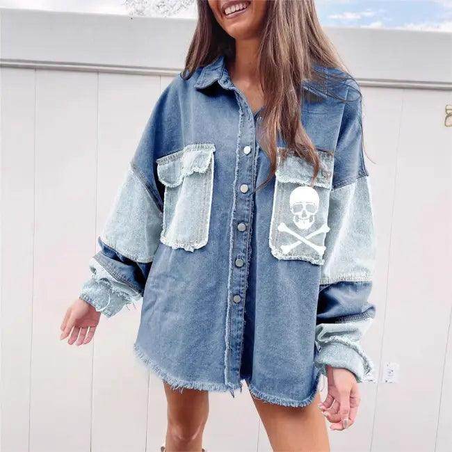 Unleash Your Style with Bold Oversized Denim Jacket - Estalios
