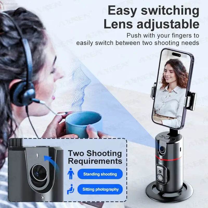 P02 360 Rotation Gimbal Stabilizer for Tiktok Live Selfies - Estalios