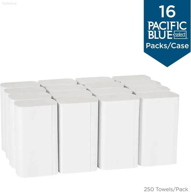 White paper towel packs.