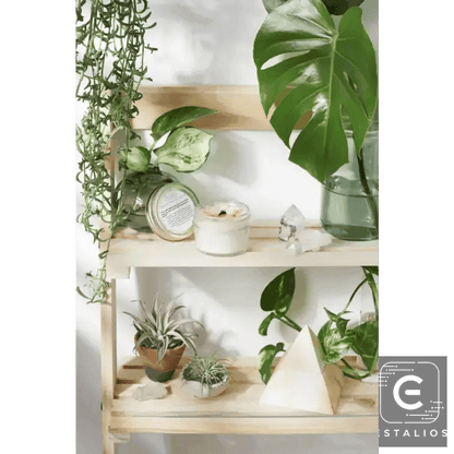 Rustic Garden Glow Shelf with Candles for Cozy Ambiance - Estalios