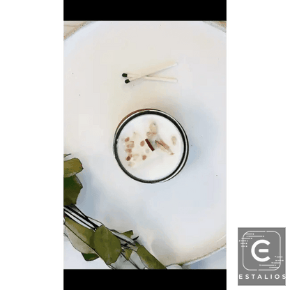 Rustic Garden Glow Shelf with Candles for Cozy Ambiance - Estalios