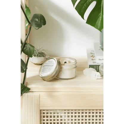 Rustic Garden Glow Shelf with Candles for Cozy Ambiance - Estalios
