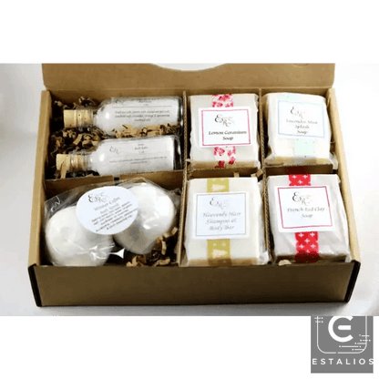 Pampering Bath Gift Set in a Gift Wrapped Box Ready to Indulge - Estalios