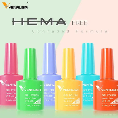 Six bottles of Pastel HEMA Free Soak Off Gel Polish for vibrant, healthy nails