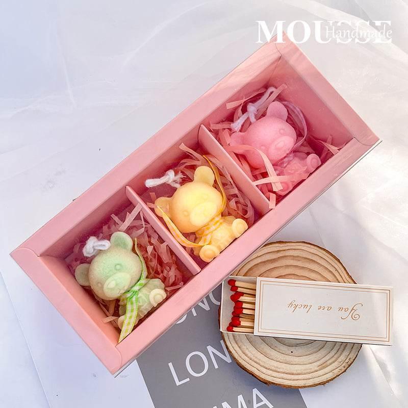 Pastel Teddy Magic: Soaps and Candles Gift Set - Estalios