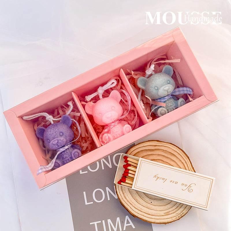 Pastel Teddy Magic: Soaps and Candles Gift Set - Estalios