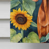 Watercolor Dog Sunflower Flag: Unleash the Joy! Here is the Product Description you Requested: Brighten your Garden with our Charming Watercolor Dog Sunflower Flag, - Estalios