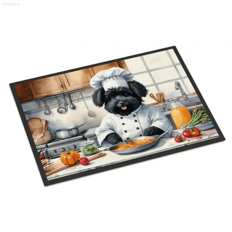 Pawsome Chef Dog: Kitchen Doormat Delight! Dog Chef Kitchen Mat: the Ultimate Addition to your Home, Blending Canine Charm with Practical Kitchen Decor - Estalios