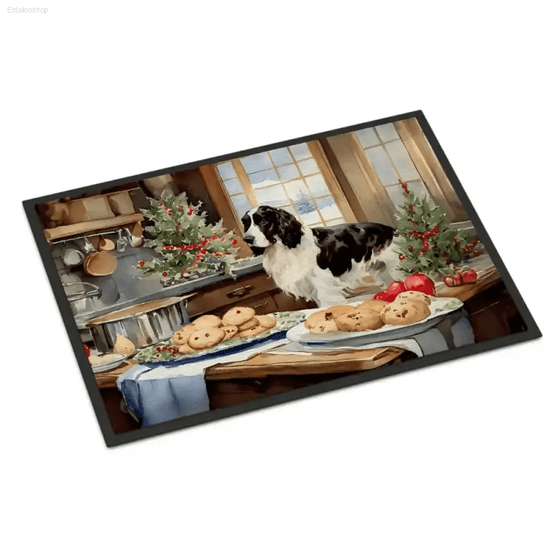Pawsome Holiday Dog Kitchen Mat for Festive Furry Fun - Estalios