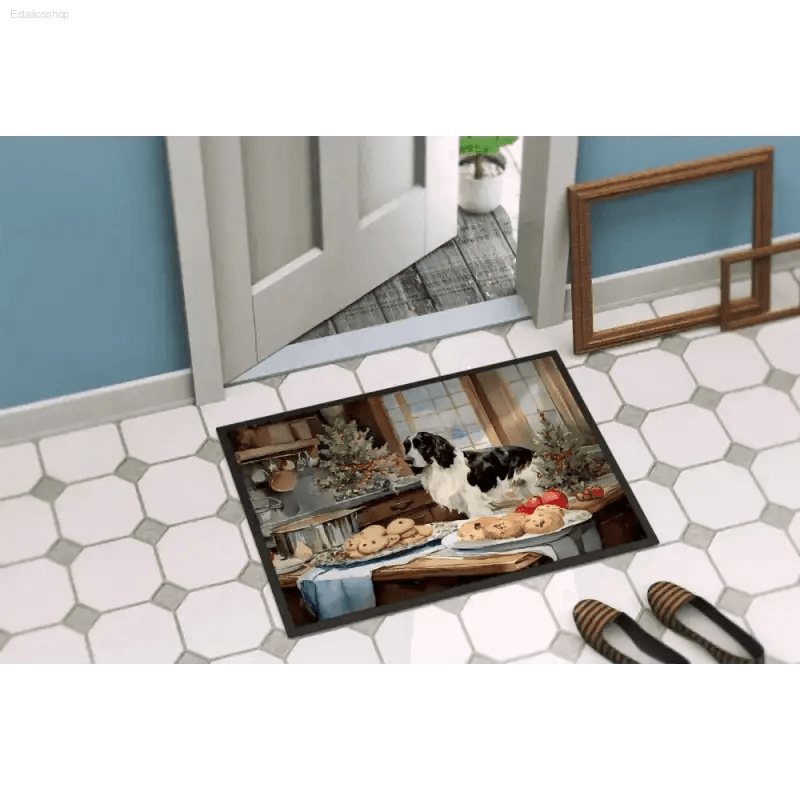 Pawsome Holiday Dog Kitchen Mat for Festive Furry Fun - Estalios