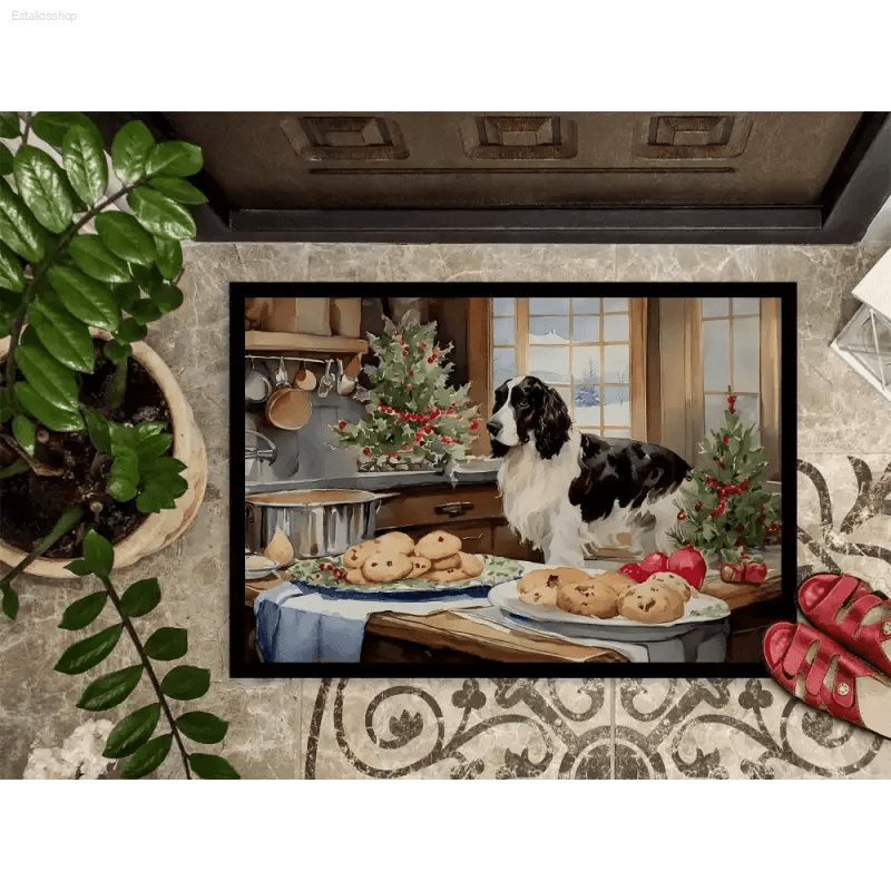Pawsome Holiday Dog Kitchen Mat for Festive Furry Fun - Estalios