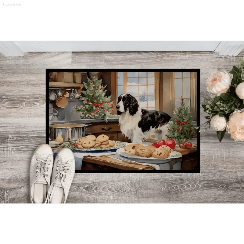 Pawsome Holiday Dog Kitchen Mat for Festive Furry Fun - Estalios
