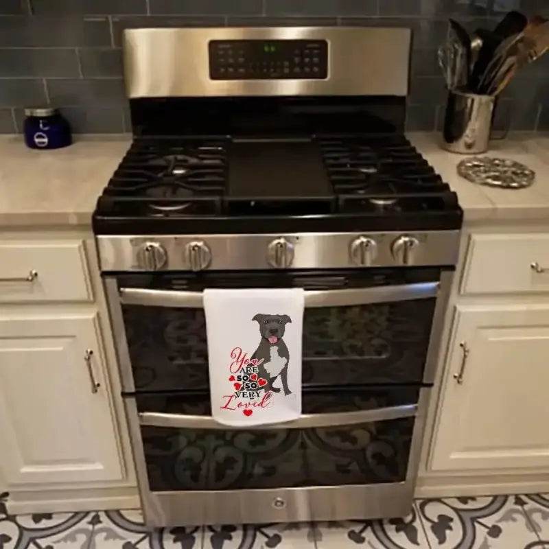 Pawsome Kitchen Upgrade: Cute Dog Towel & Steel Oven! Okay, Here's a Product Description for That, Keeping it Fun and Informal: - Estalios