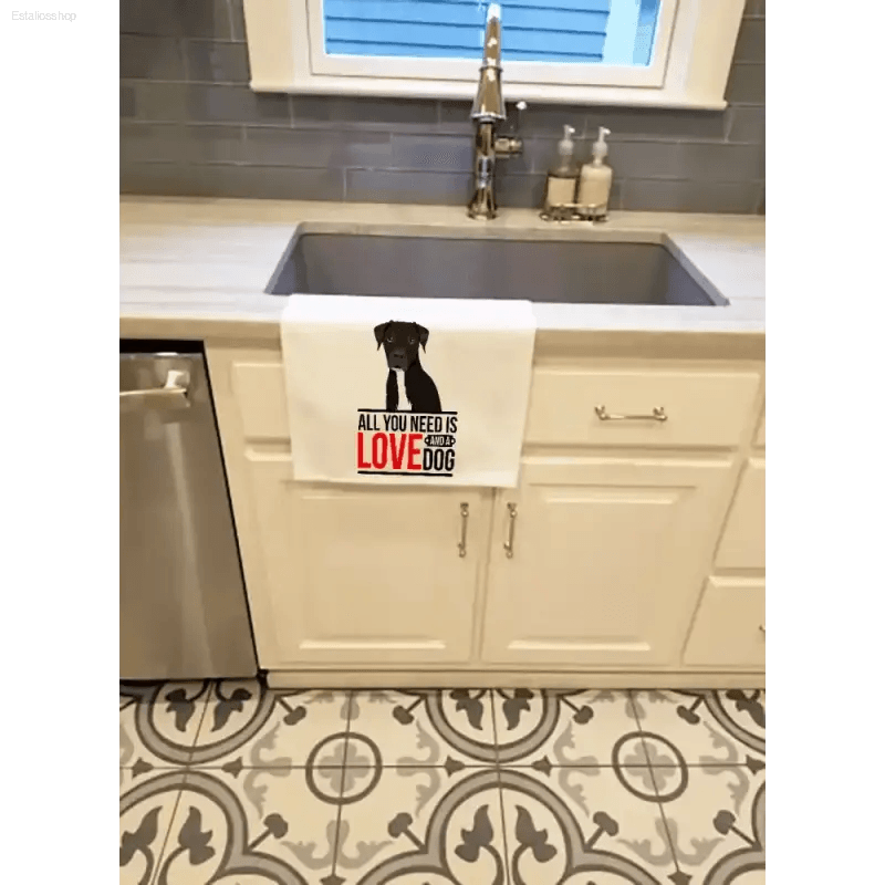 Pawsome Kitchen Upgrade! Elevate your kitchen decor with our delightful Dog-Themed Kitchen Towel, a charming addition that combines functionality - Estalios