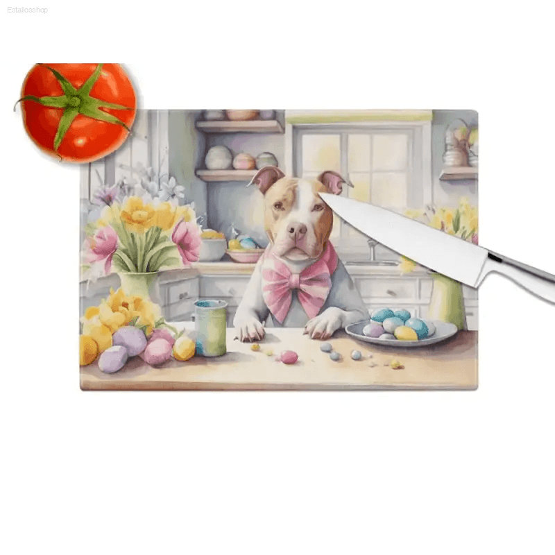 Pawsome Pit Bull Watercolor Cutting Board: Chop in Style! Here's a Product Description for the Title: Unleash your Inner Chef - Estalios