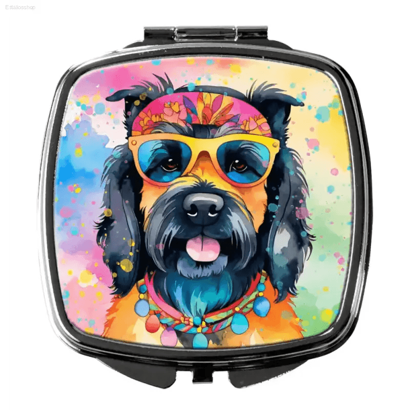 Pawsome Pocket Glam: Double Doggy Mirrors! Here's a Product Description: Get Ready to Unleash your Inner Beauty with our Adorable Dog Design - Estalios