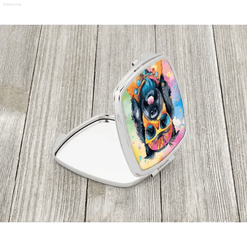Pawsome Pocket Glam: Double Doggy Mirrors! Here's a Product Description: Get Ready to Unleash your Inner Beauty with our Adorable Dog Design - Estalios