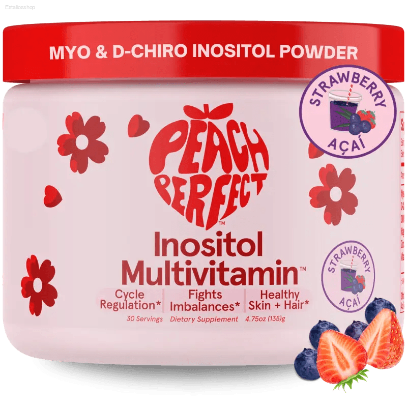 Peach Perfect Inositol Multivitamin powder.