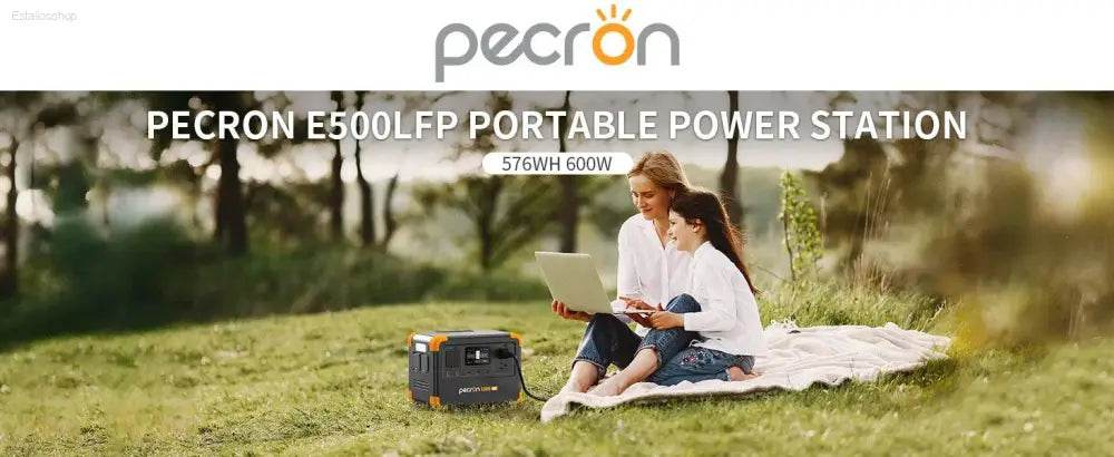 Pecron E500LFP Solar Generator 576Wh with 100W Panel - Estalios