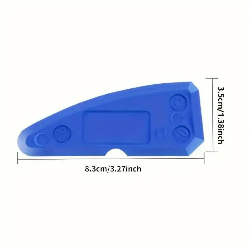 Blue silicone caulking tool from the Perfect Finish 4-piece caulking tool set