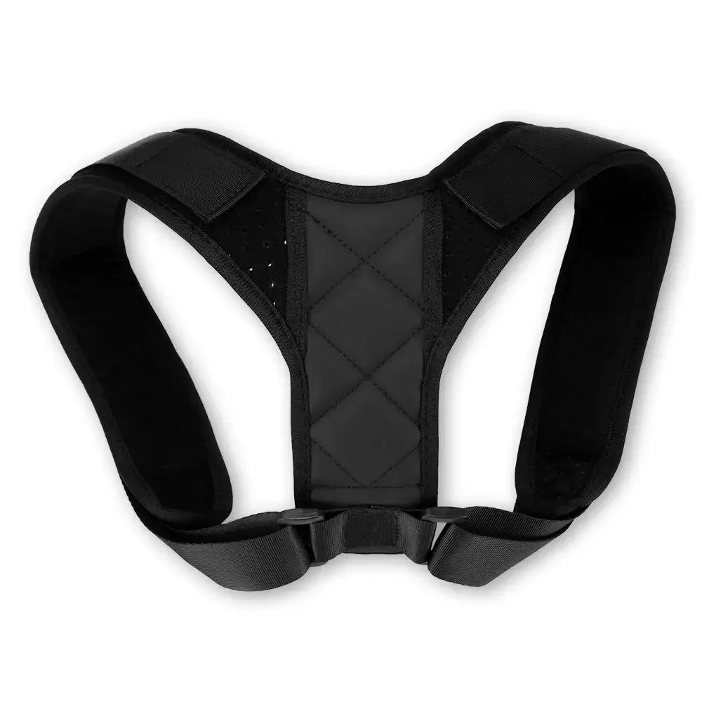 Black posture corrector brace from Perfect Posture Strap Corrector for adjustable support