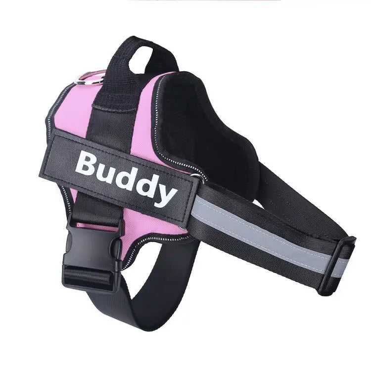 Personalized Dog Harness NO PULL Reflective Breathable Adjustable Pet Harness Vest For Small Large Dog Custom Patch Pet