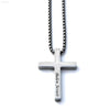 Personalized Men's Stainless Steel Cross Necklace - Estalios