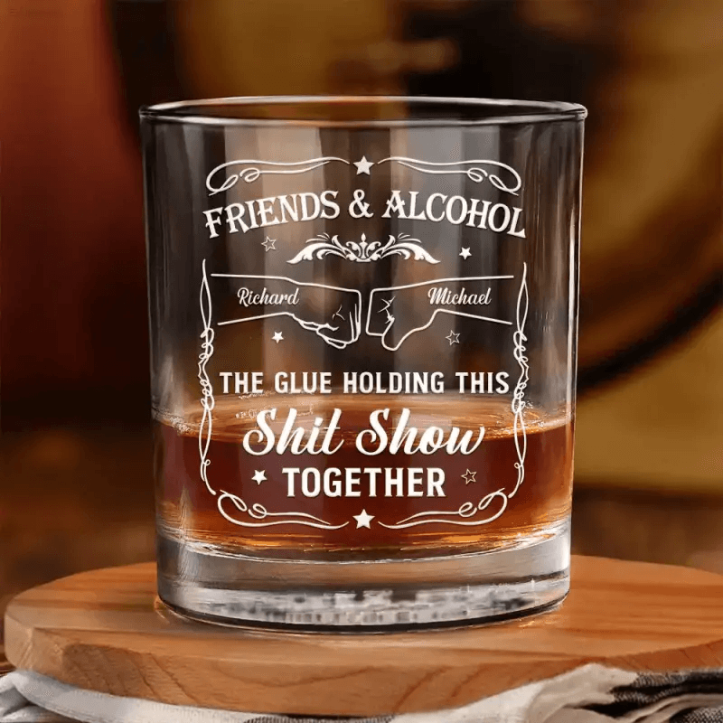 Personalized Whiskey Glass for Friends & Alcohol Lovers - Estalios