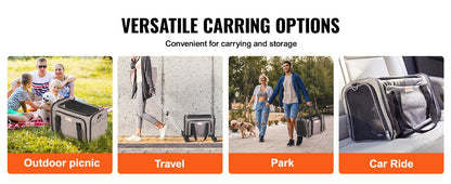 Breathable Pet Cat Carrier Backpack with Wheels for Travel - Estalios