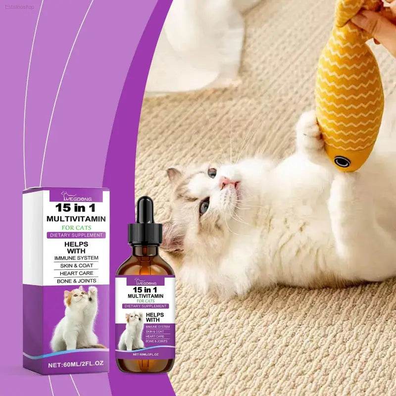 Pet Cat Vitamin Drops Care For Pets With Physical Discomfort - Estalios