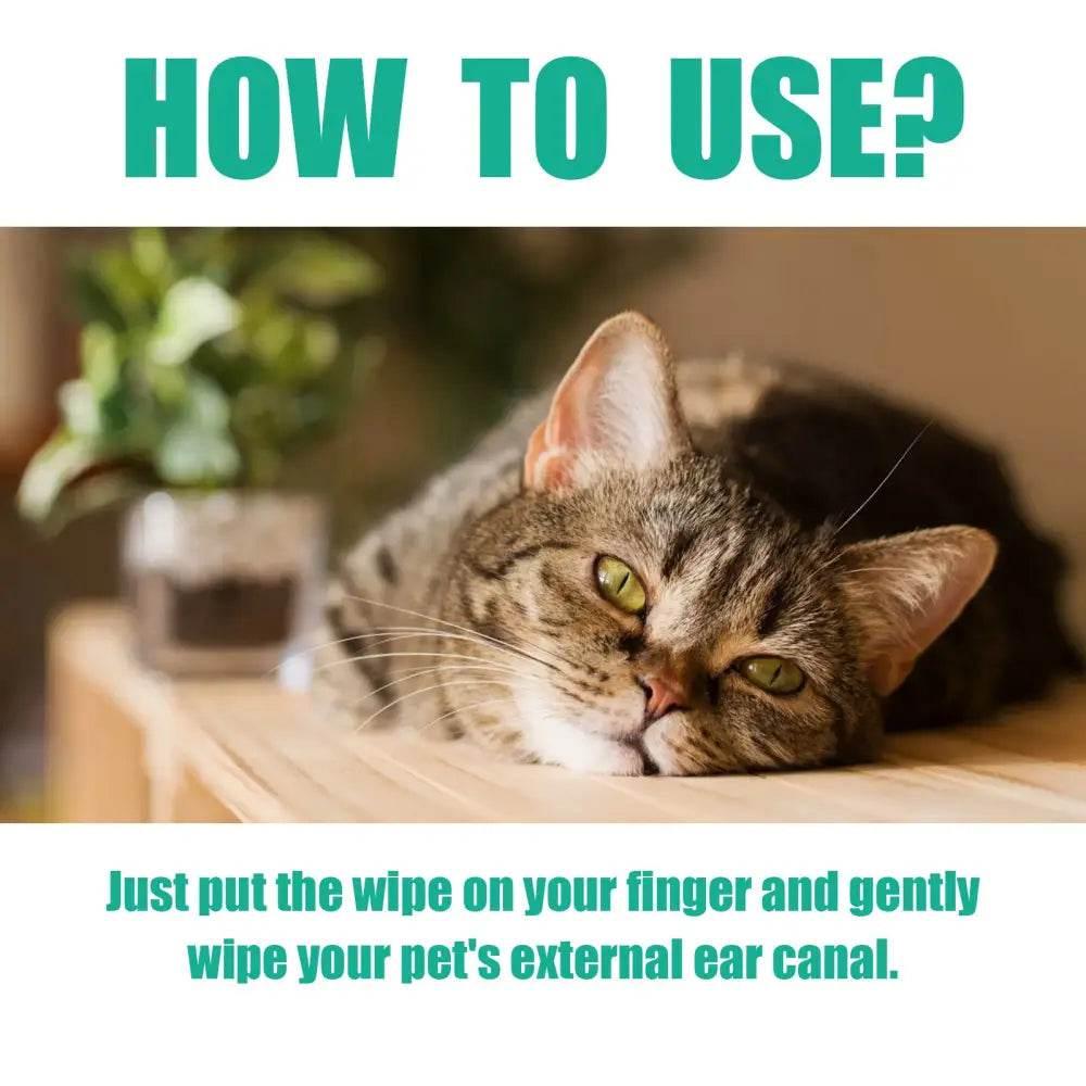 Pet Ear Cleaner Finger Wipes for Easy Odor Removal - Estalios