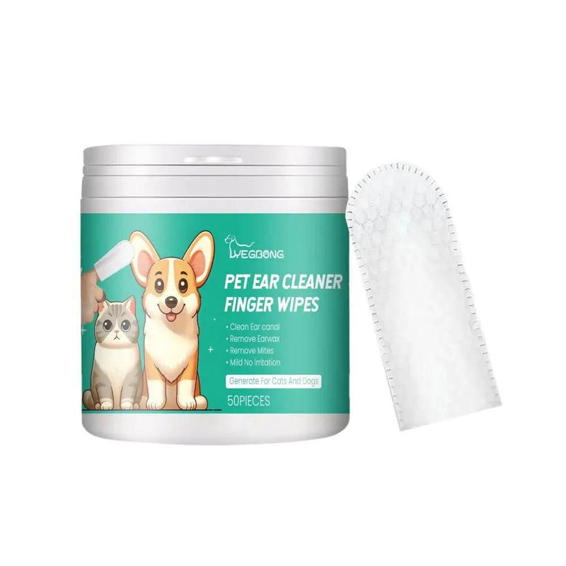 Pet Ear Cleaner Finger Wipes for Easy Odor Removal - Estalios