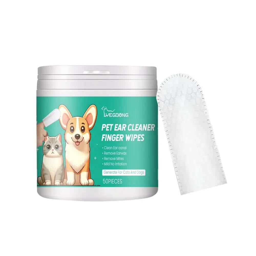 Pet Ear Cleaner Finger Wipes for Easy Odor Removal - Estalios